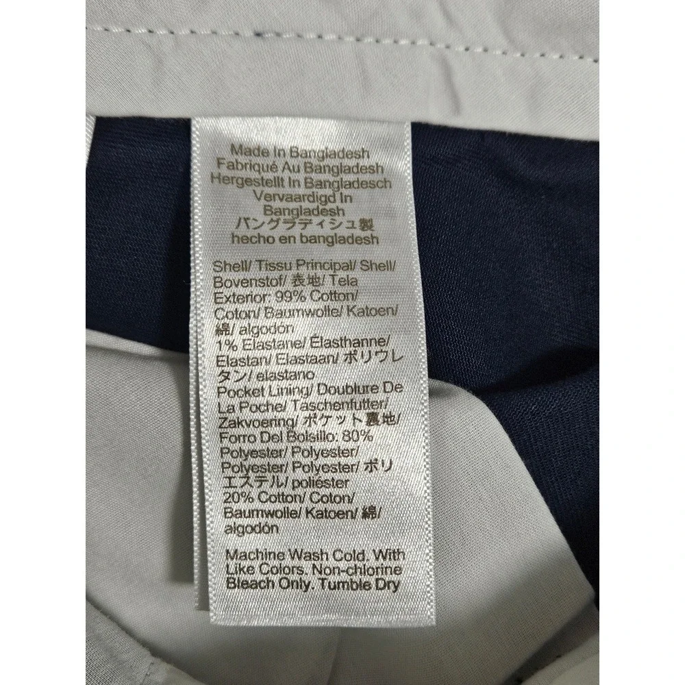 J.Crew Flex Straight Chino Pants Mens 38x32 Navy Blue Stretch Twill H3186 NEW